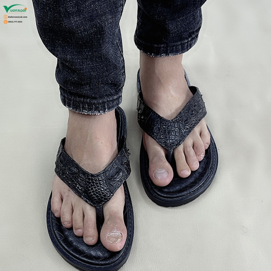 Dép Kẹp Nam Da Cá Sấu